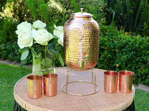 
                  
                    5 litre copper tank with brass stand by Coppa Wellness
                  
                